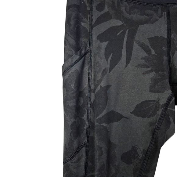 Lululemon Athletica Swift Speed High Rise Leggings In Grey Floral Size 4 - Picture 2 of 6